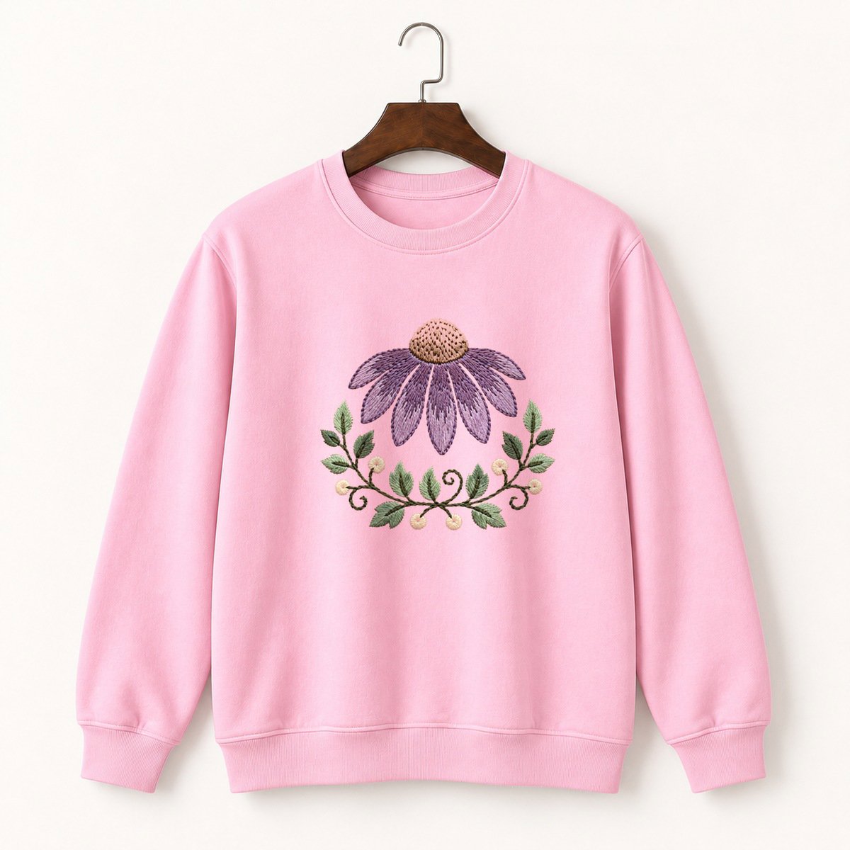 Purple Coneflower Crewneck Sweatshirt 4