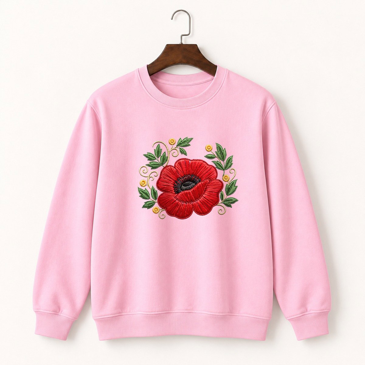 Poppy Flower Crewneck Sweatshirt 4