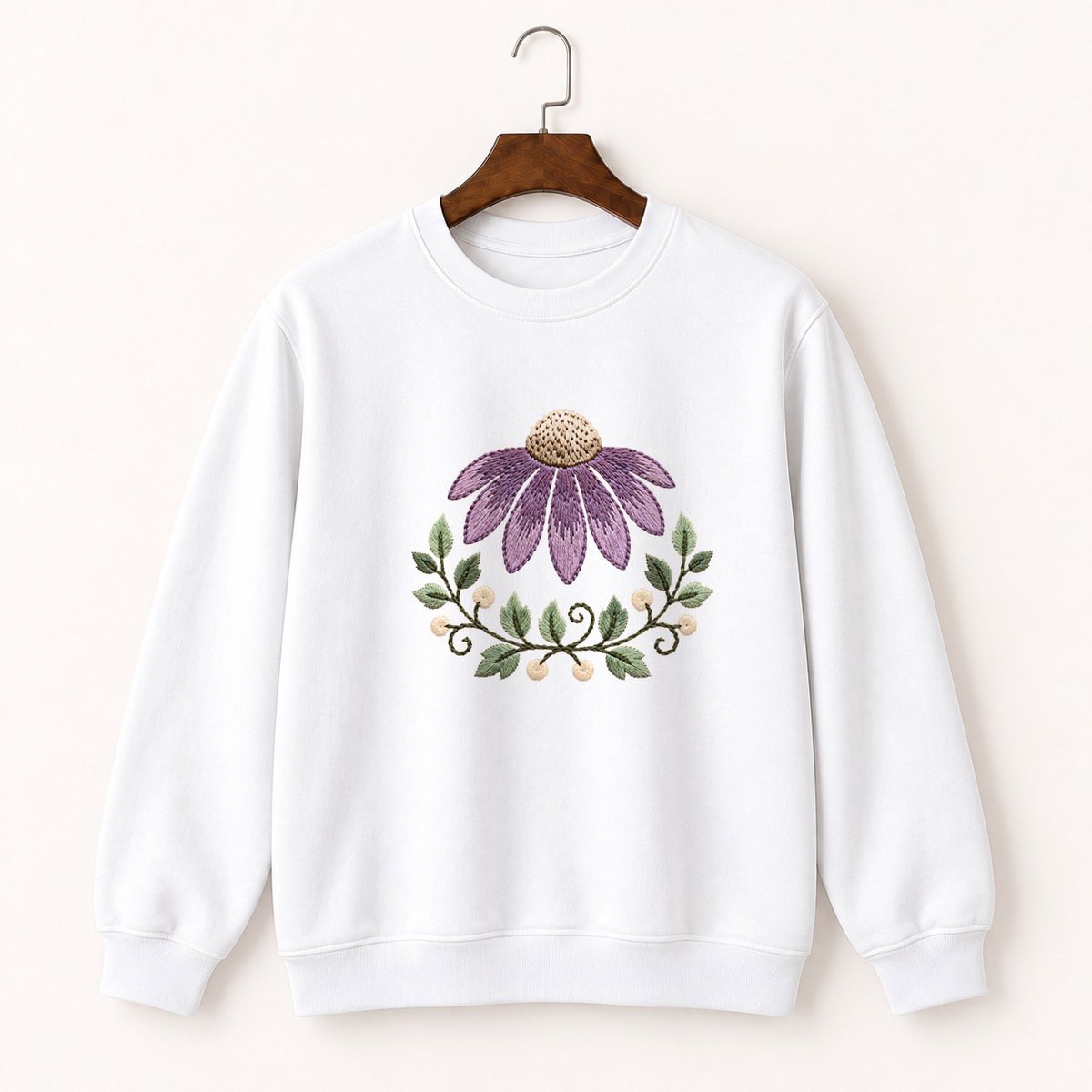 Purple Coneflower Crewneck Sweatshirt 5