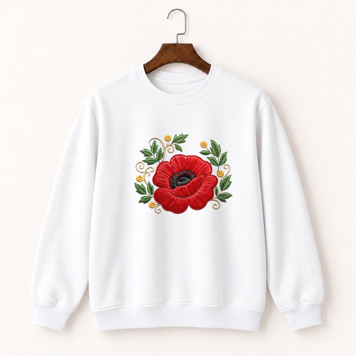 Poppy Flower Crewneck Sweatshirt 5