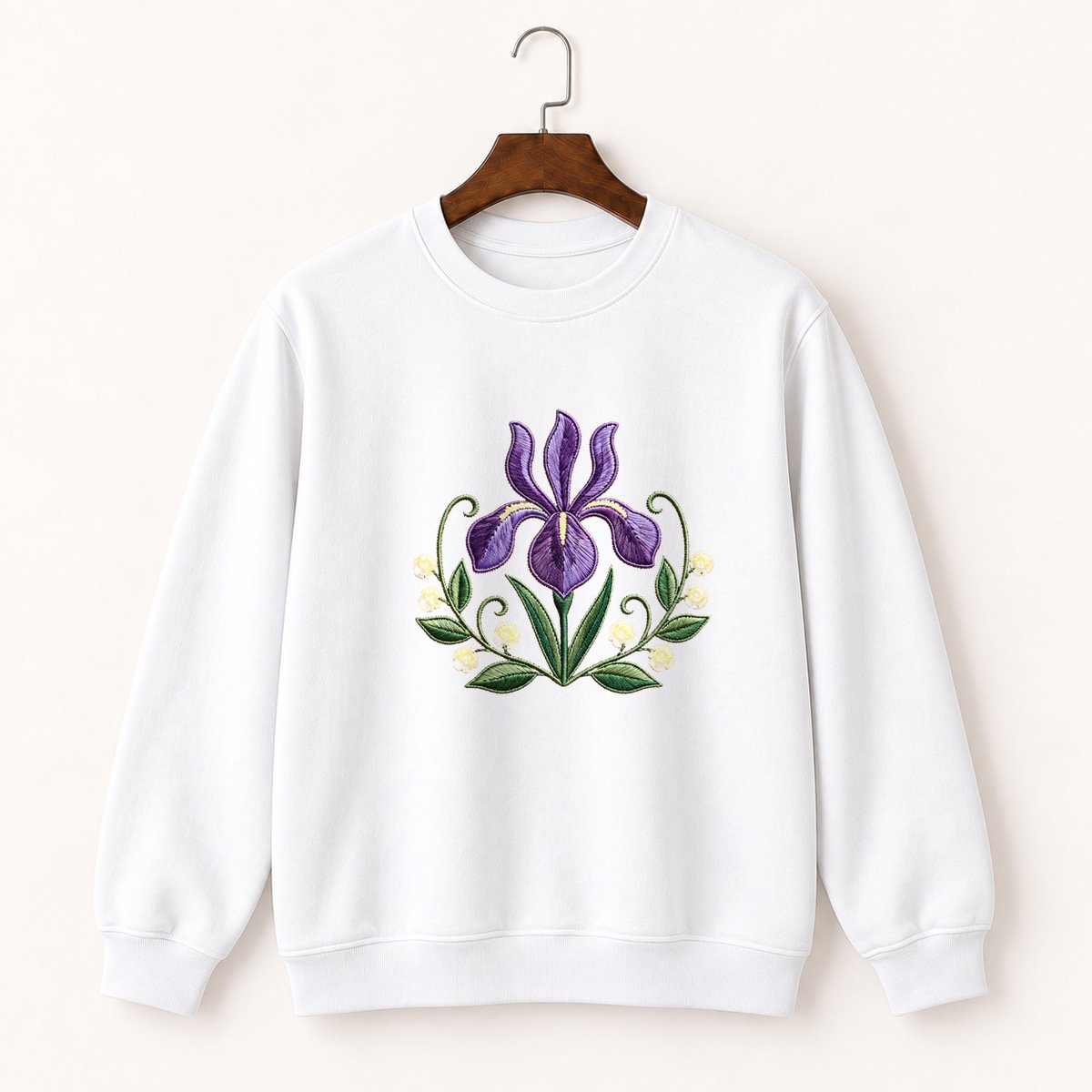 Iris Flower Crewneck Sweatshirt 5