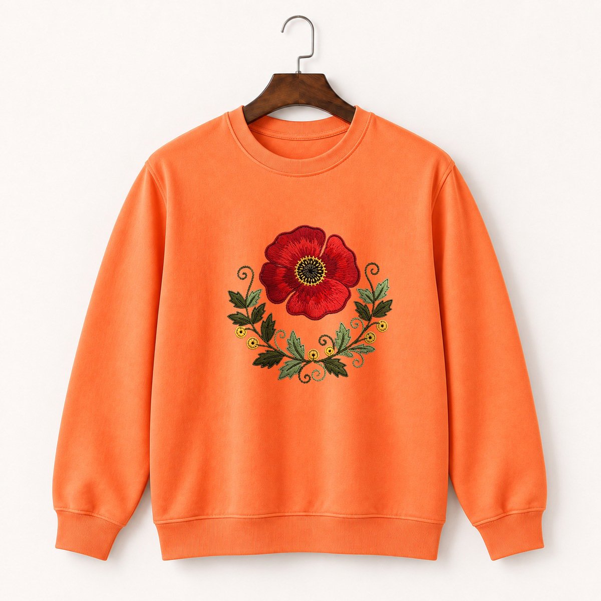 Poppy Flower Crewneck Sweatshirt 3