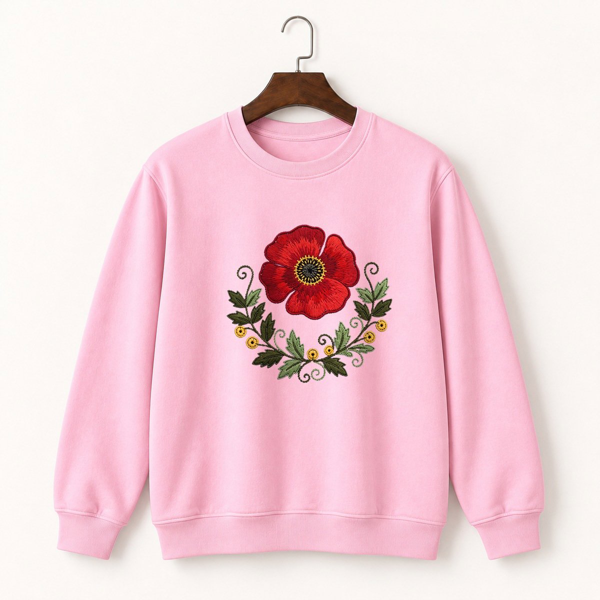 Poppy Flower Crewneck Sweatshirt 4