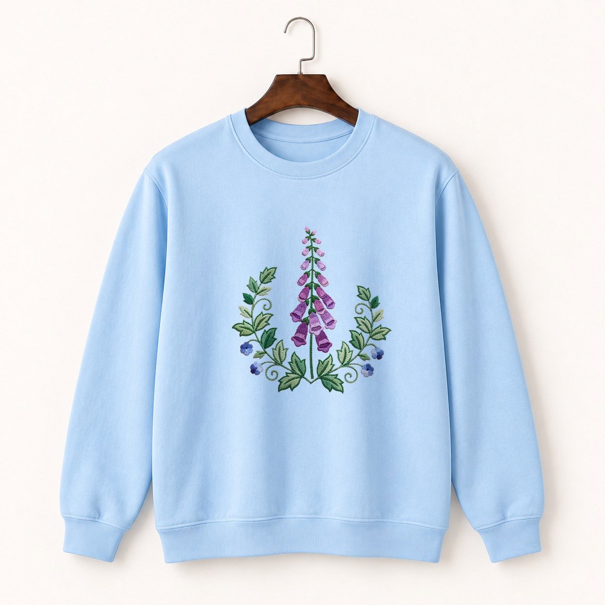 Foxglove Flower Crewneck Sweatshirt 1