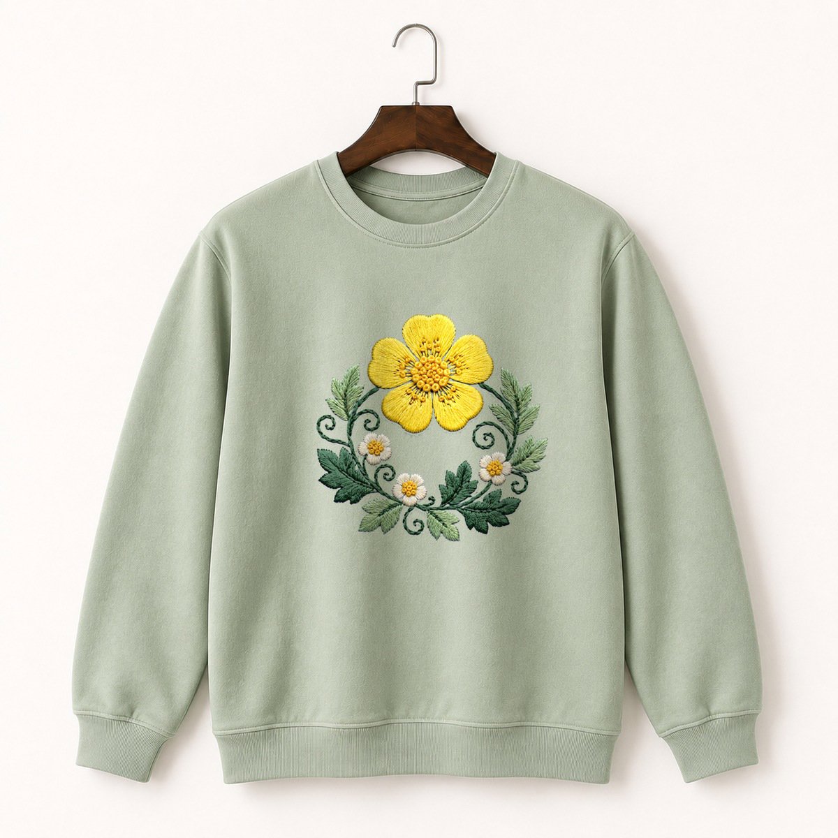 Buttercup Flower Crewneck Sweatshirt 2
