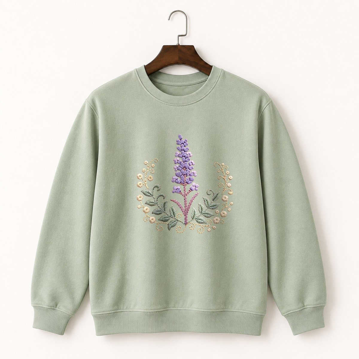 Lavender Flower Crewneck Sweatshirt 2