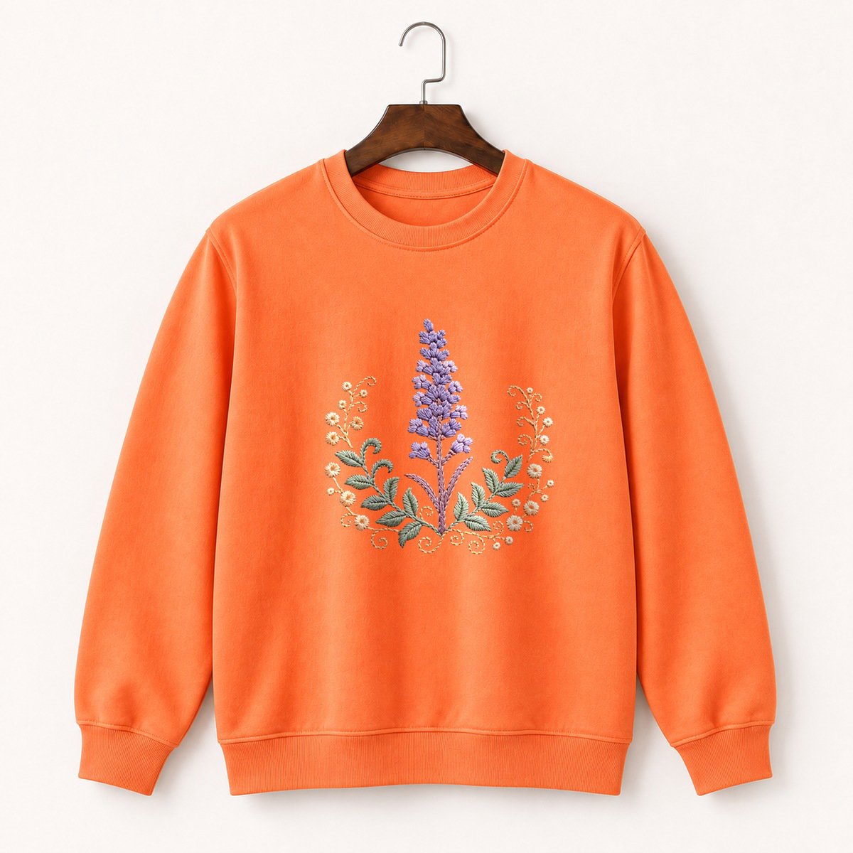 Lavender Flower Crewneck Sweatshirt 3