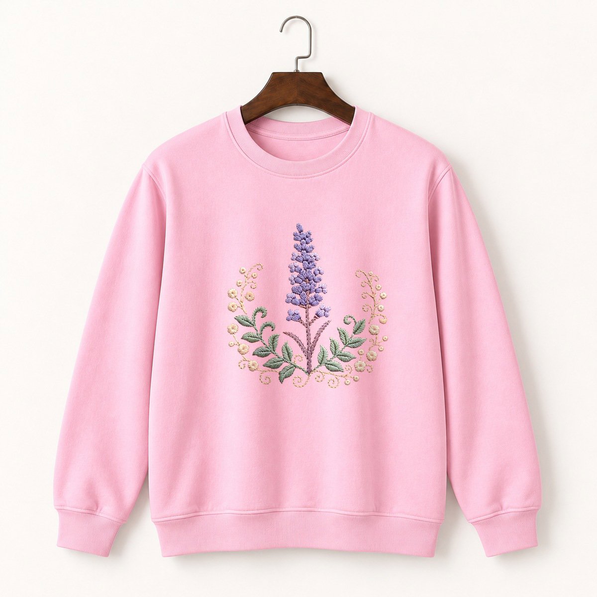 Lavender Flower Crewneck Sweatshirt 4
