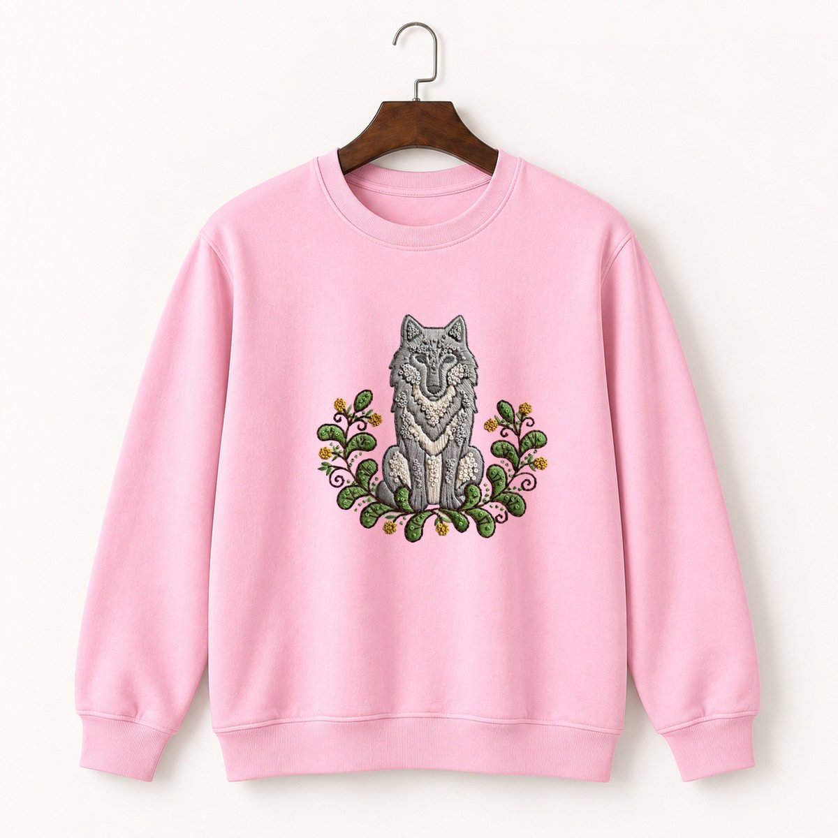 Gray Wolf Crewneck Sweatshirt 4