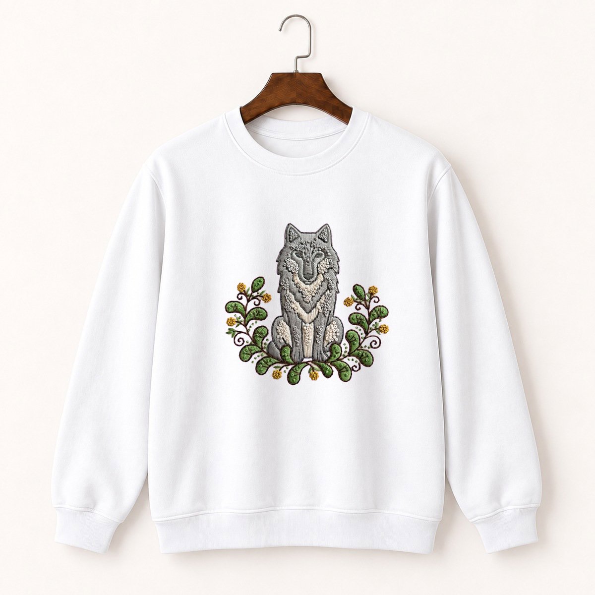 Gray Wolf Crewneck Sweatshirt 5