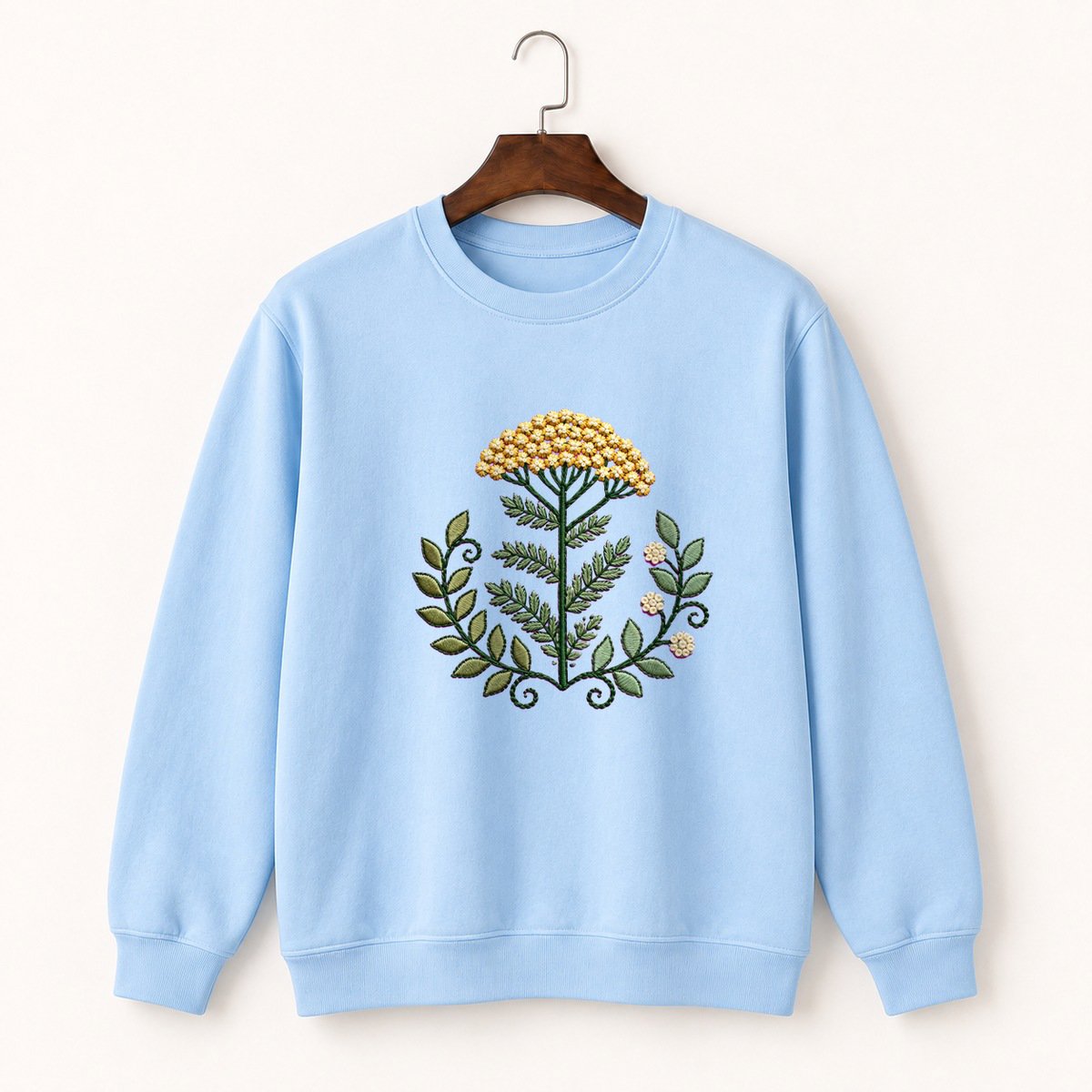 Yarrow Flower Crewneck Sweatshirt 1