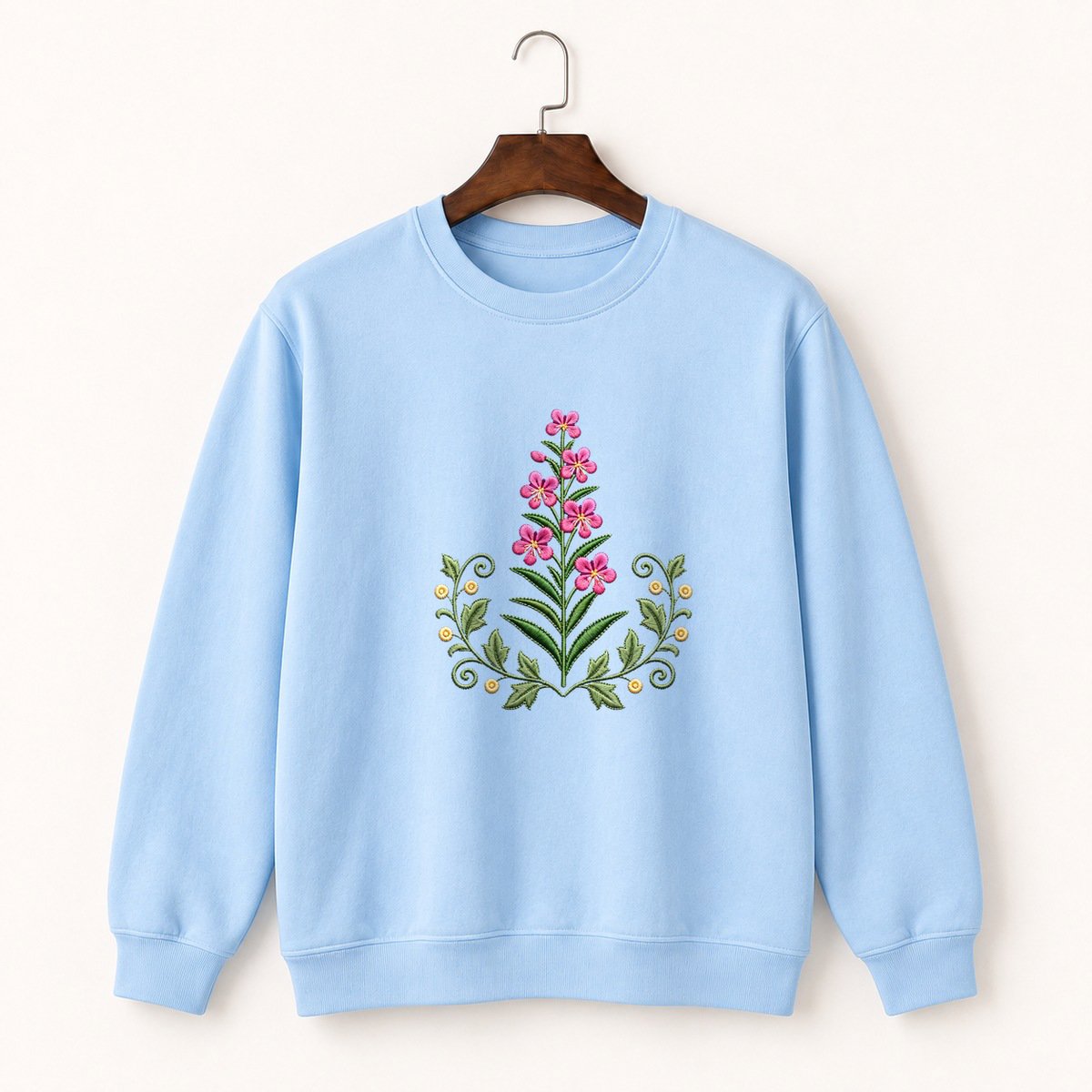 Fireweed Wildflower Crewneck Sweatshirt 1