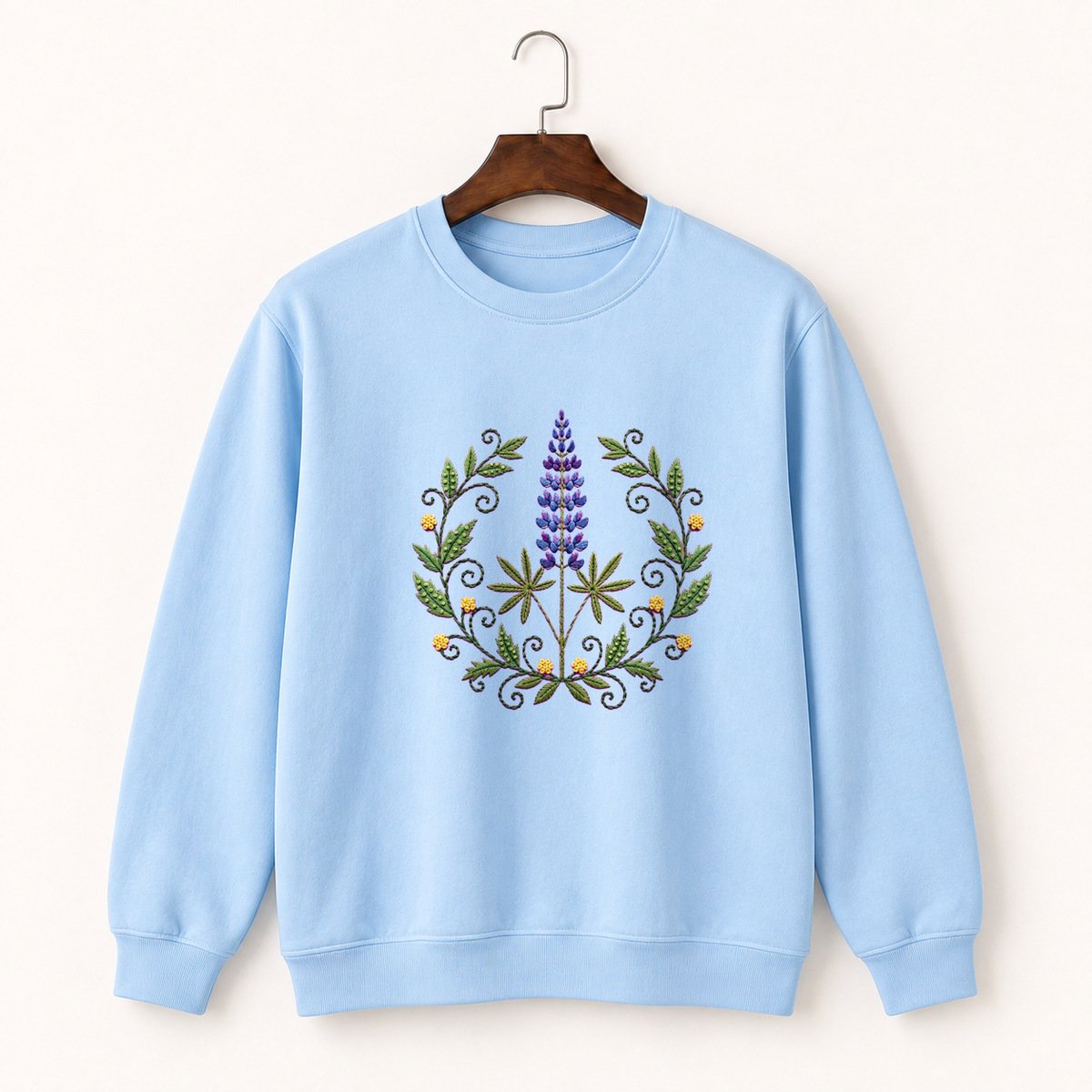 Lupine Wildflower Crewneck Sweatshirt 1