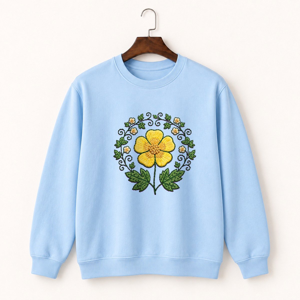 Buttercup Flower Crewneck Sweatshirt 1