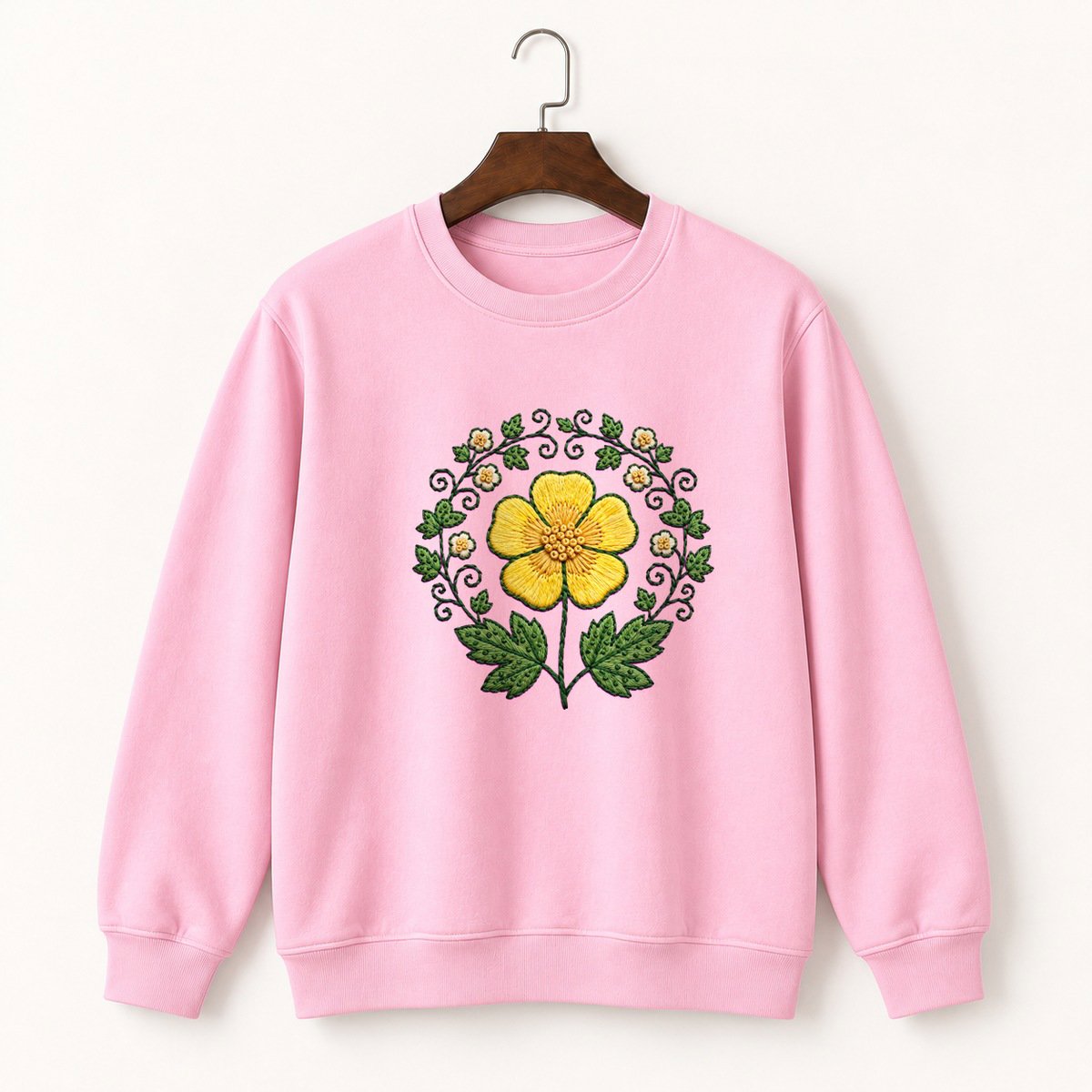 Buttercup Flower Crewneck Sweatshirt 4