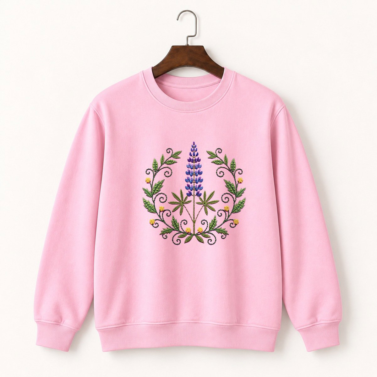 Lupine Wildflower Crewneck Sweatshirt 4