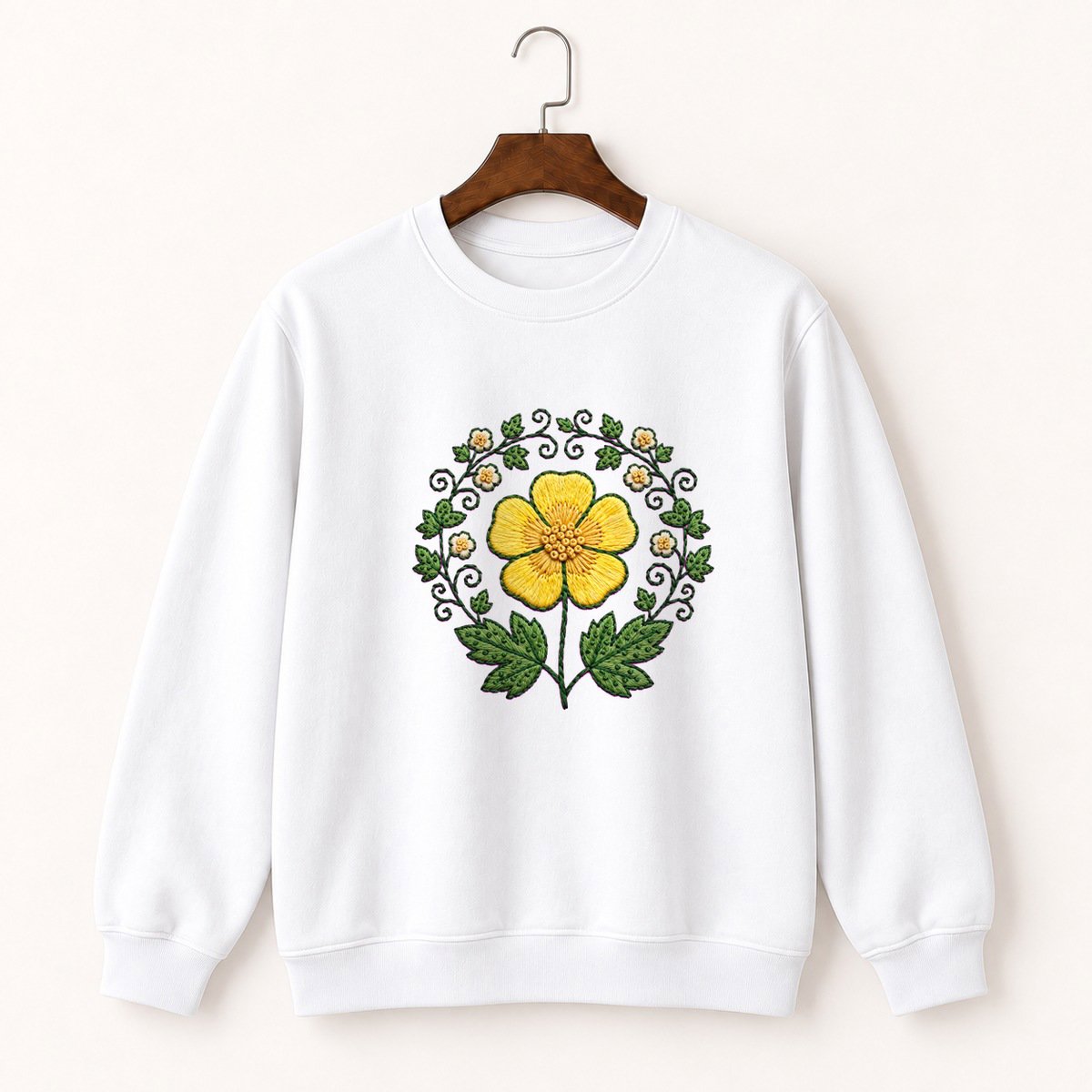 Buttercup Flower Crewneck Sweatshirt 5