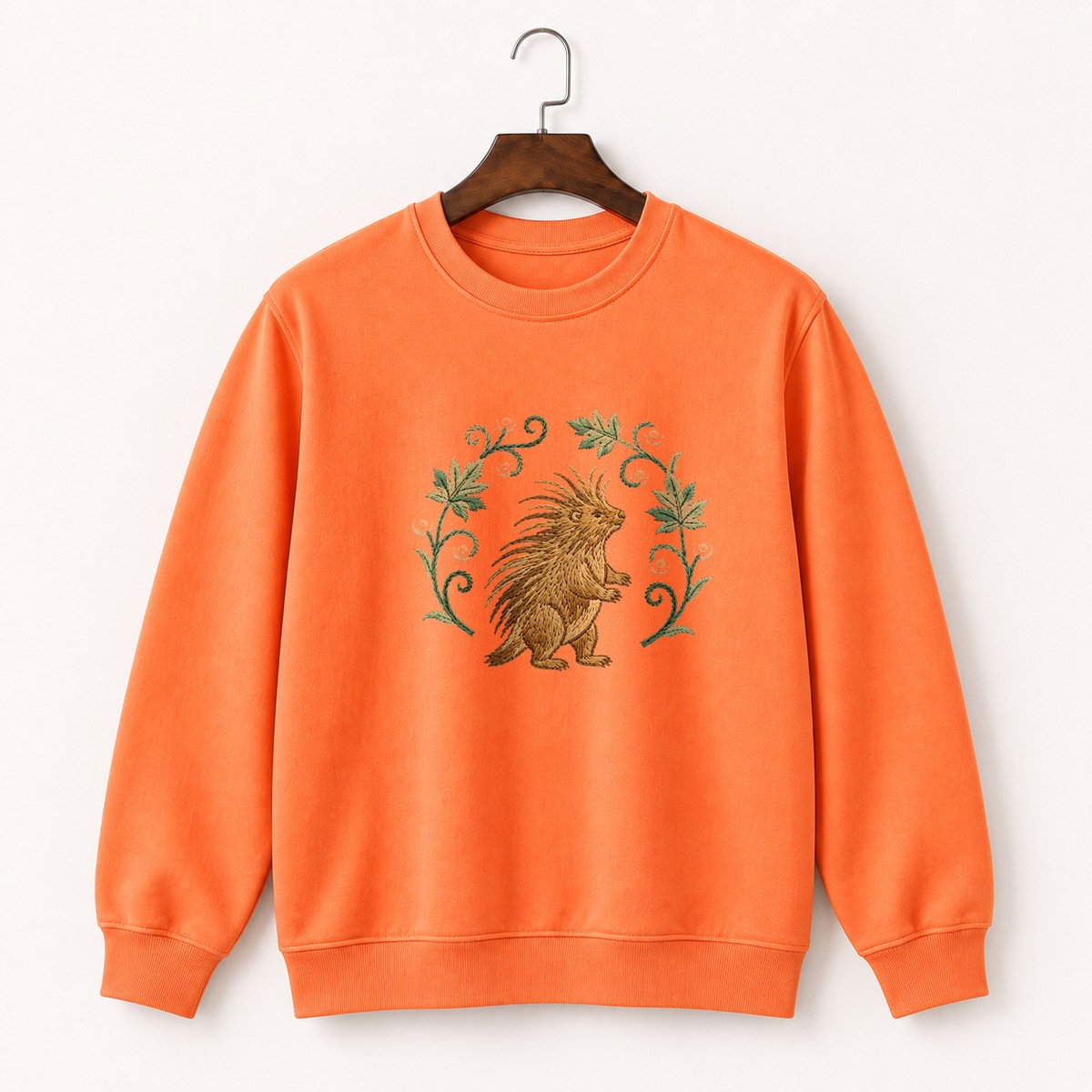 Woodland Porcupine Crewneck Sweatshirt 3