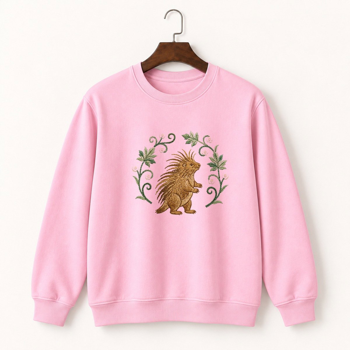 Woodland Porcupine Crewneck Sweatshirt 4