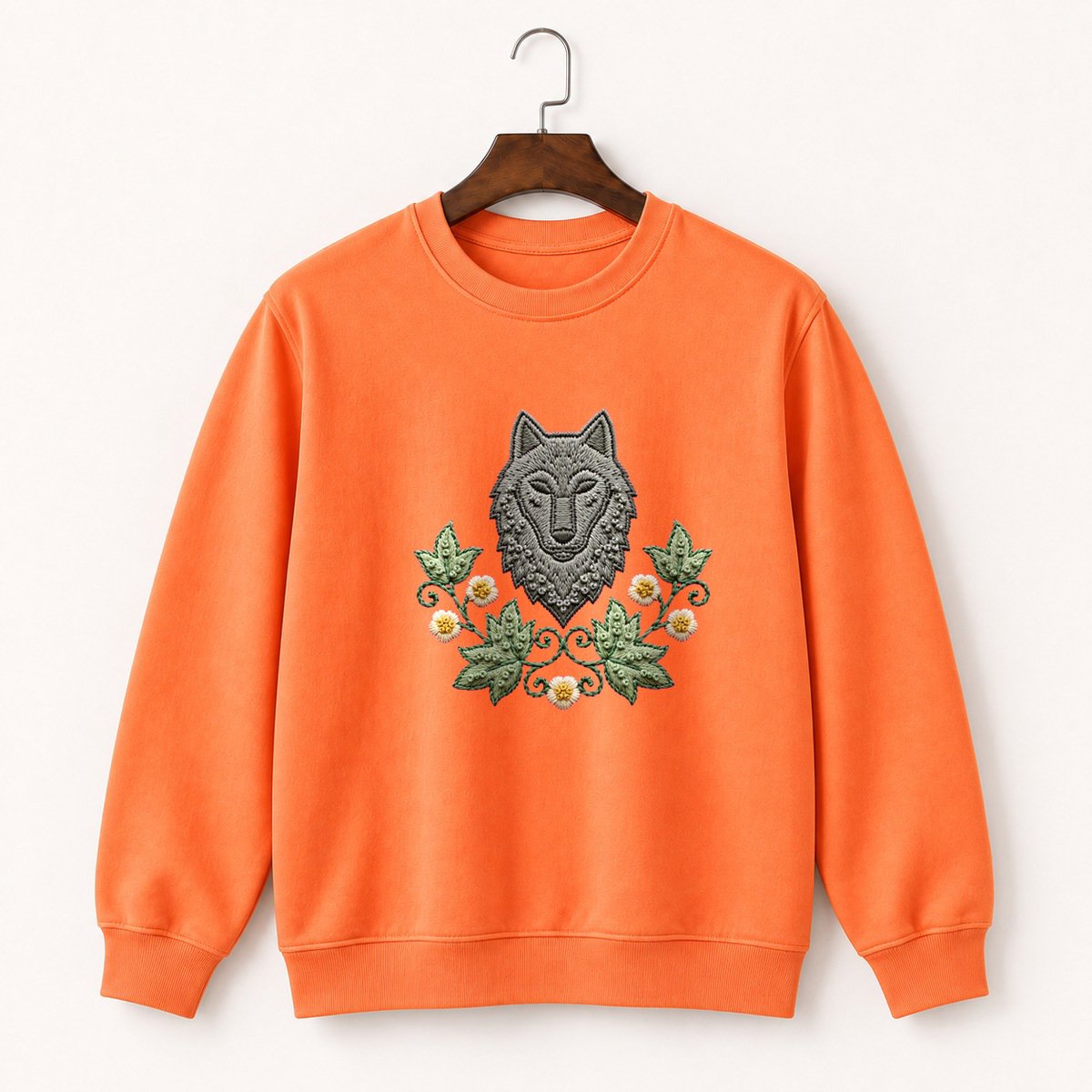 Gray Wolf Crewneck Sweatshirt 3