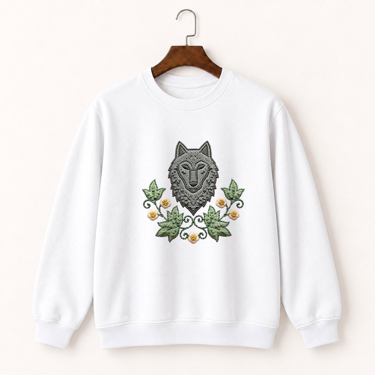 Gray Wolf Crewneck Sweatshirt 5