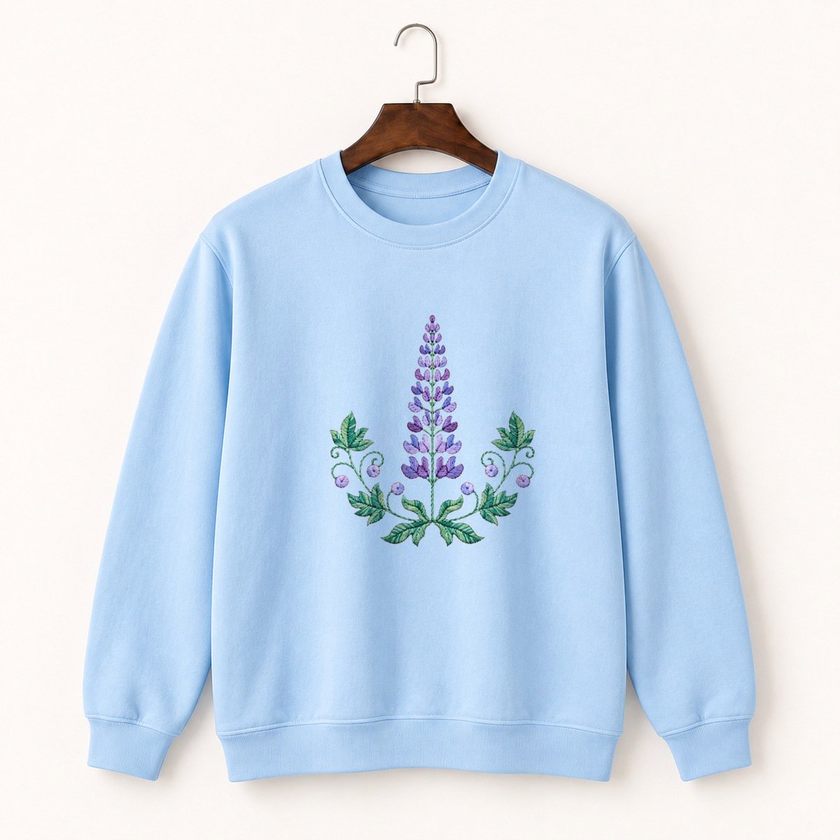 Lupine Flower Crewneck Sweatshirt 1
