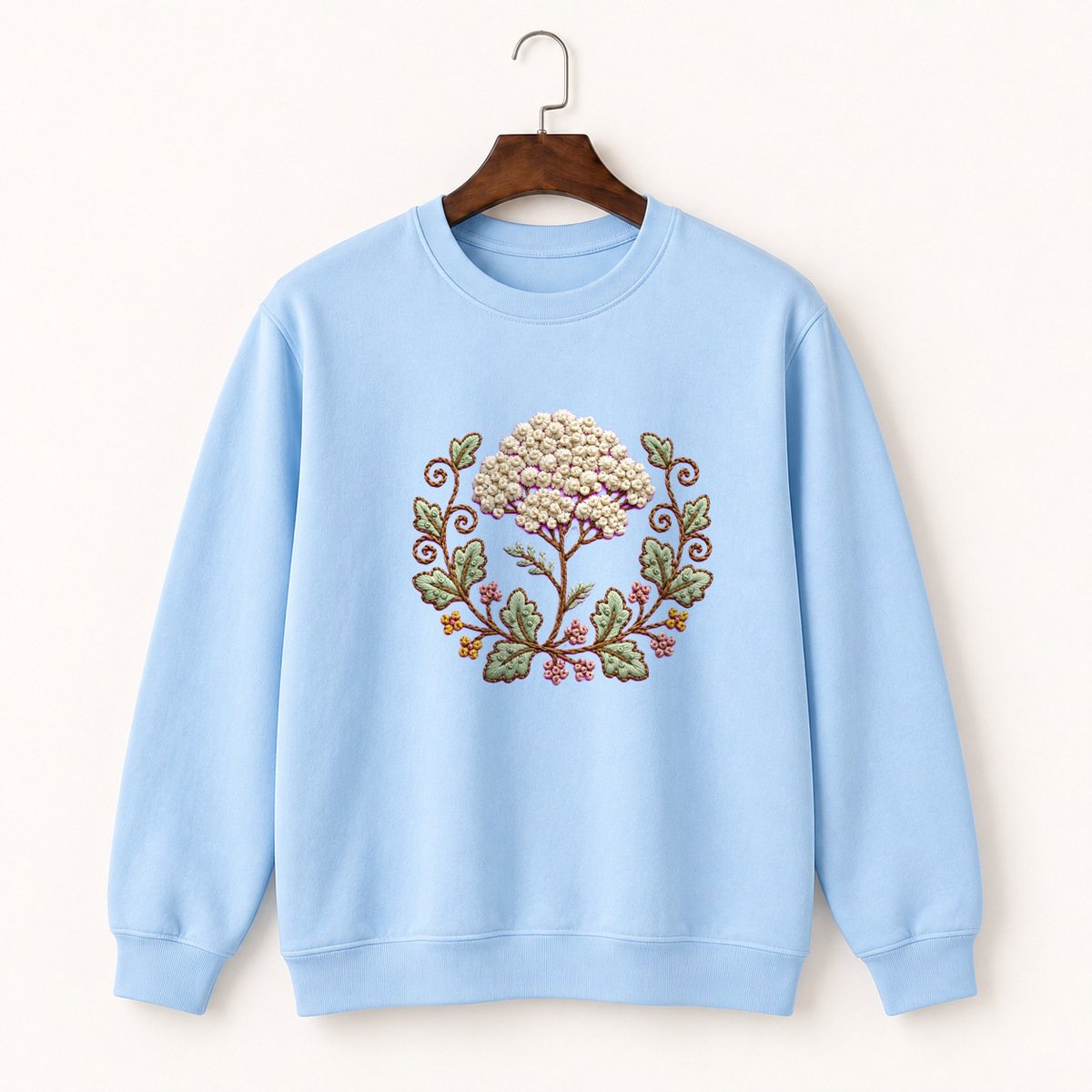 Yarrow Flower Crewneck Sweatshirt 1