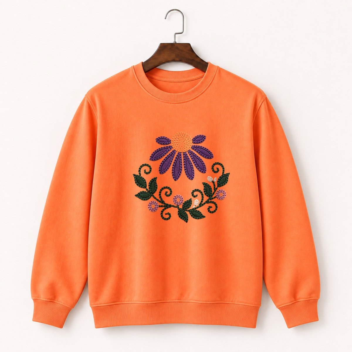 Purple Coneflower Crewneck Sweatshirt 3