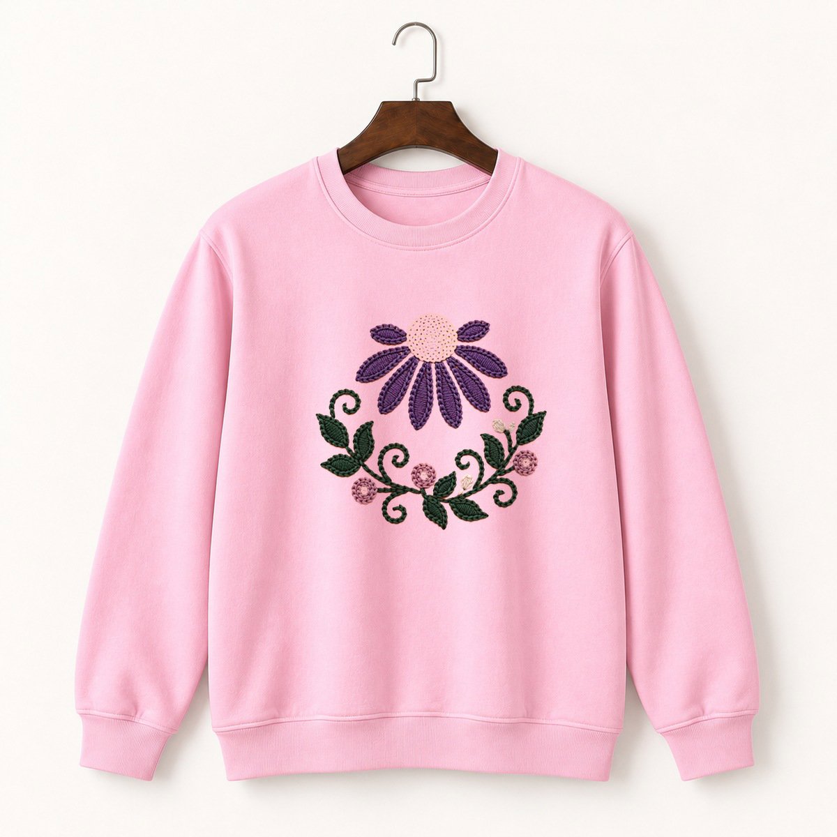Purple Coneflower Crewneck Sweatshirt 4