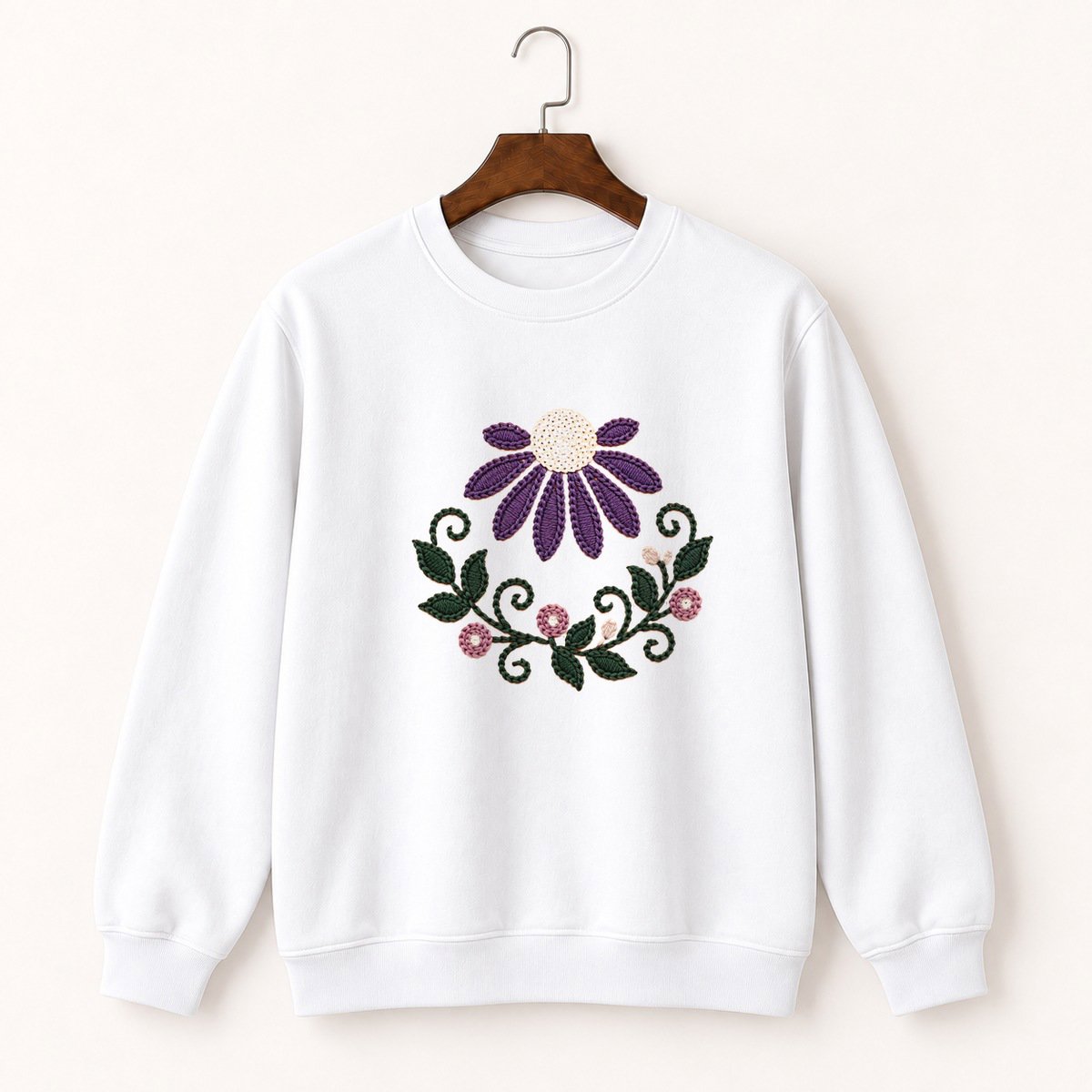 Purple Coneflower Crewneck Sweatshirt 5