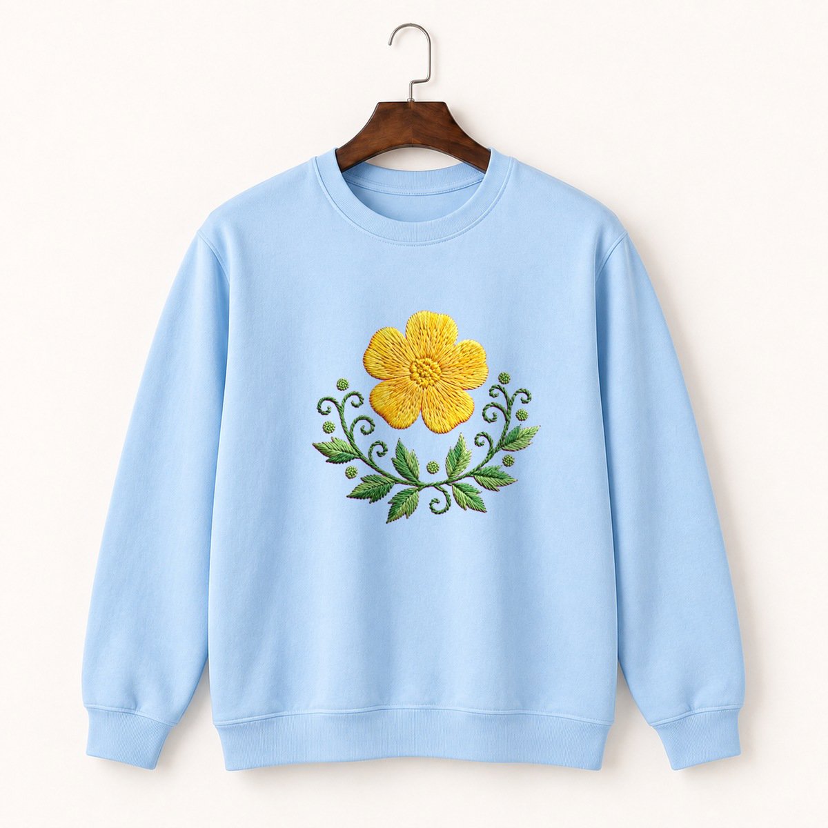 Buttercup Flower Crewneck Sweatshirt 1