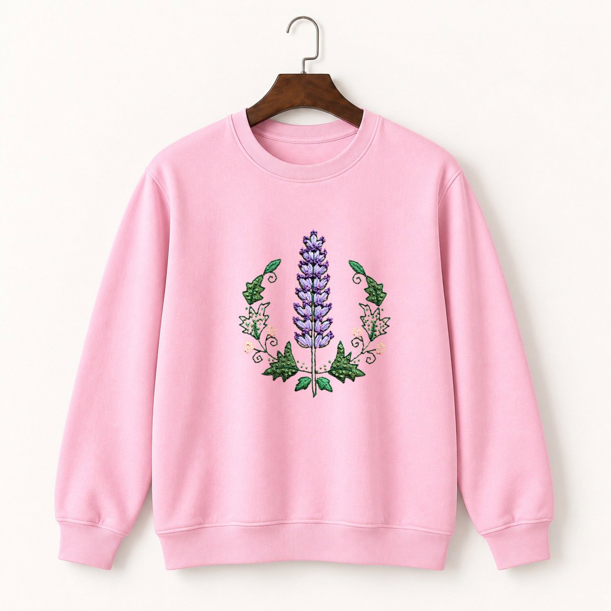 Lavender Sprig Crewneck Sweatshirt 4