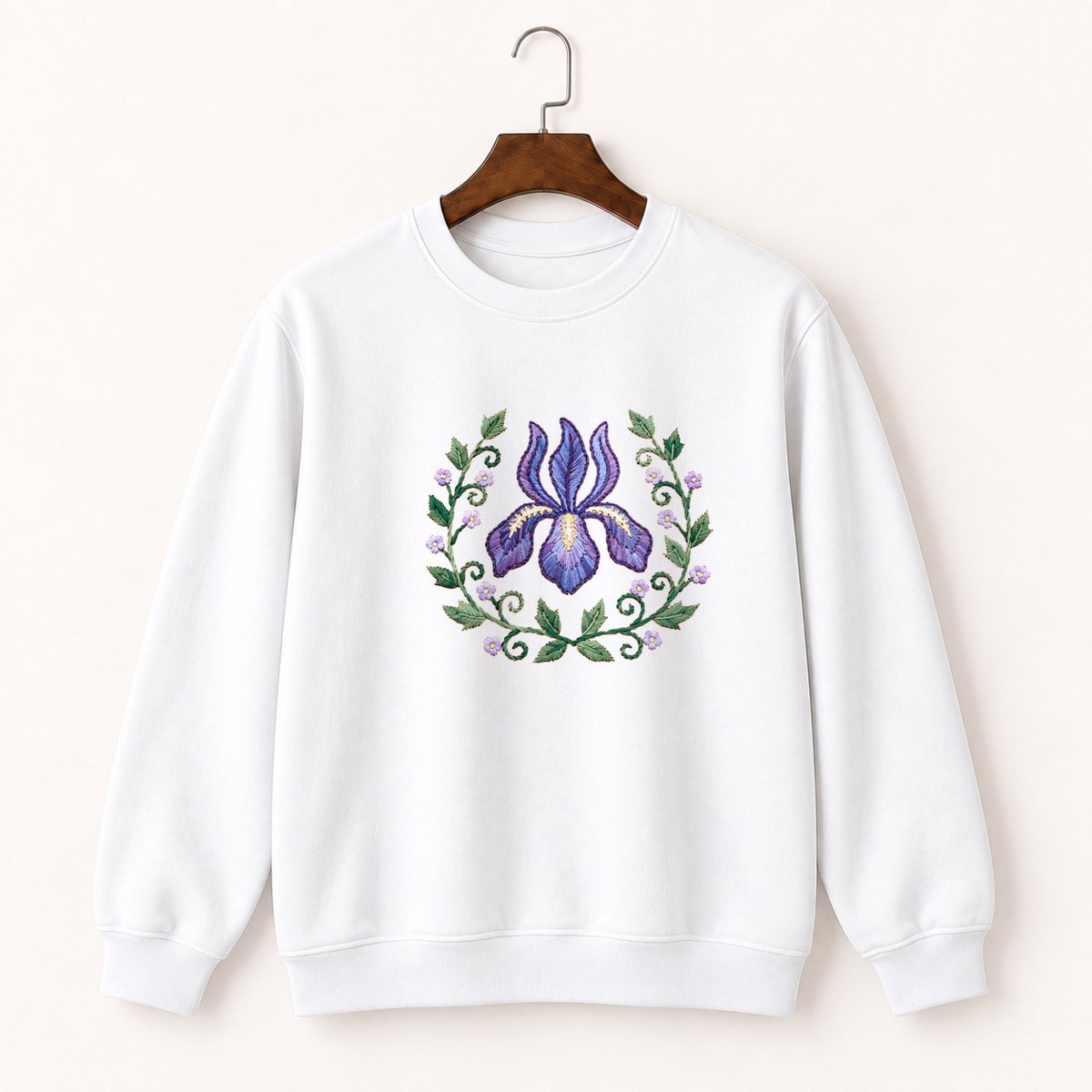 Iris Flower Crewneck Sweatshirt 5
