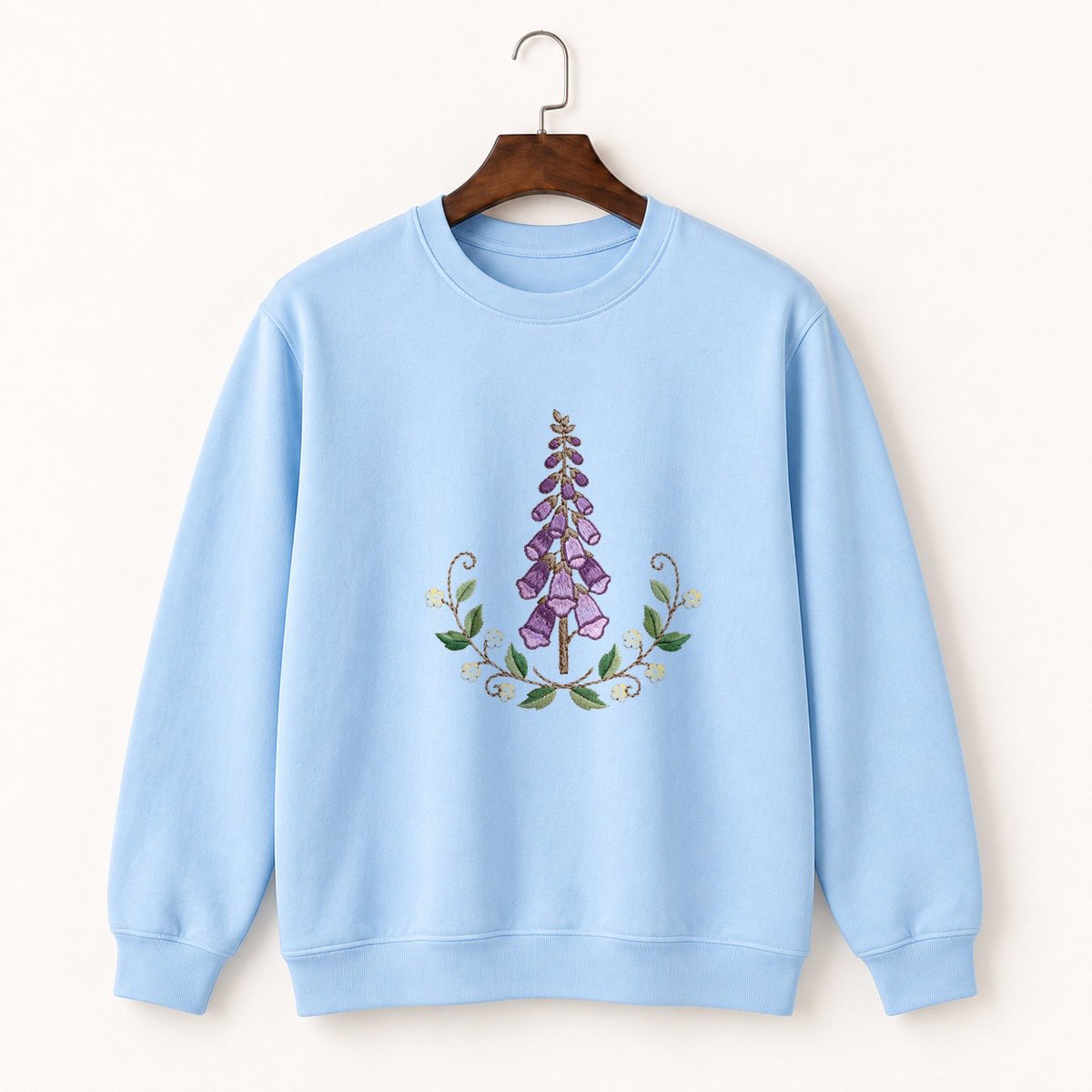 Foxglove Flower Crewneck Sweatshirt 1