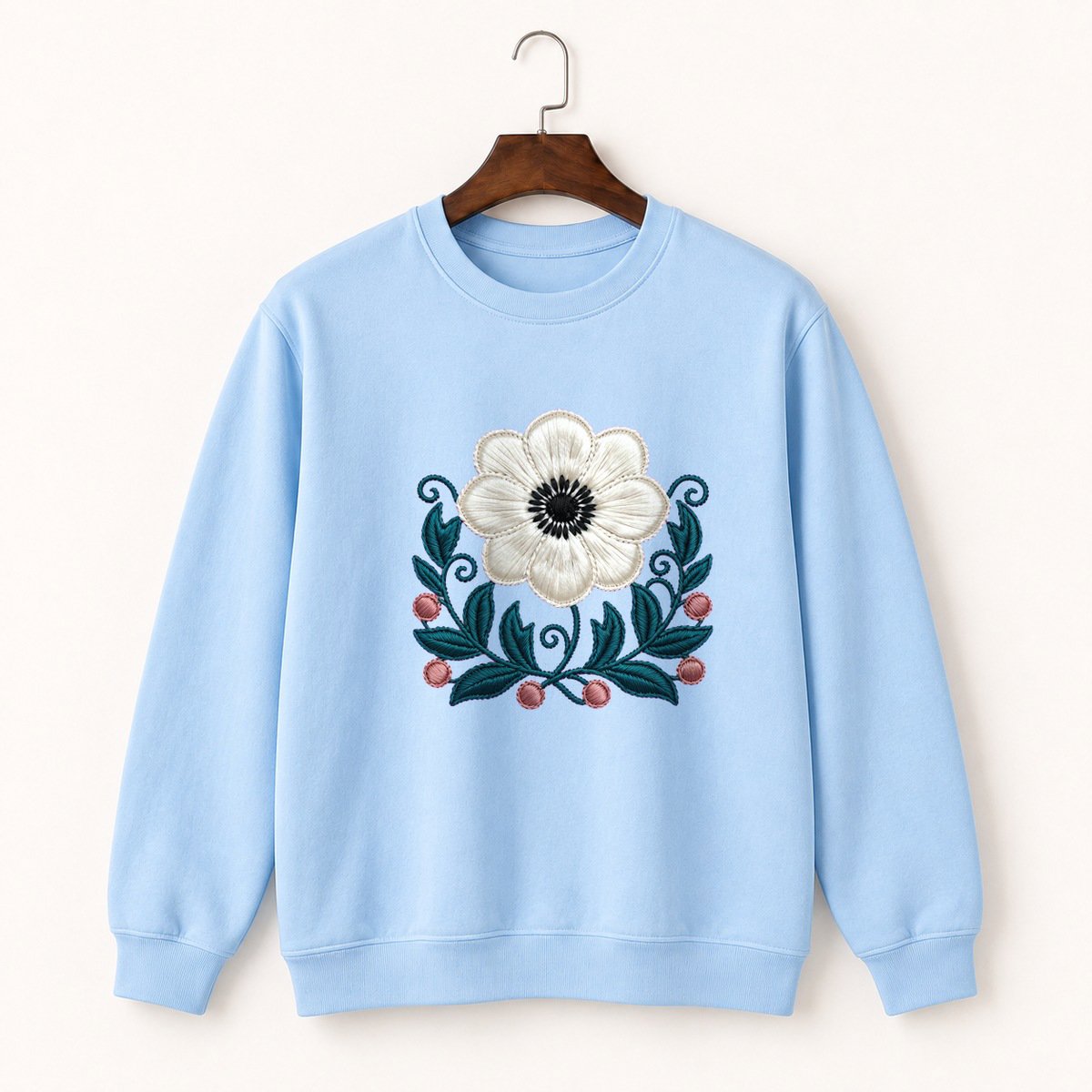 Anemone Flower Crewneck Sweatshirt 1