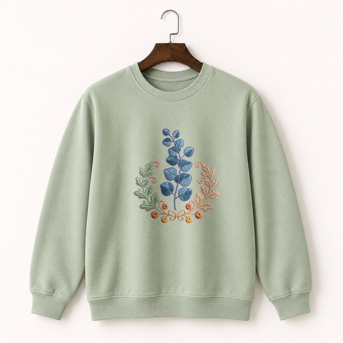 Eucalyptus Branch Crewneck Sweatshirt 2