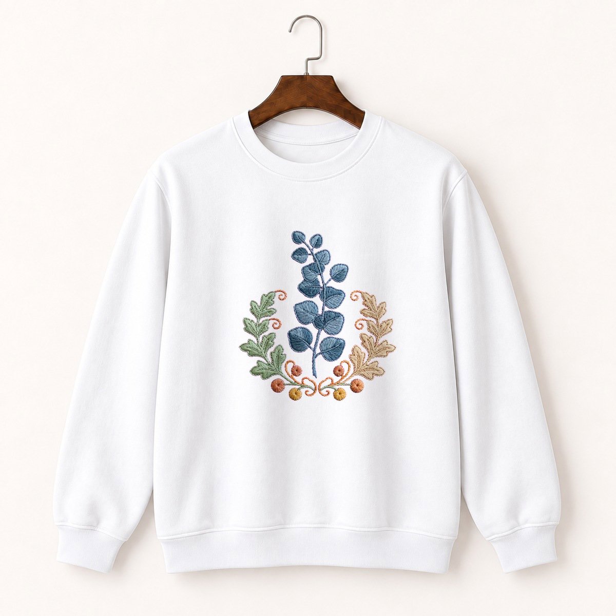 Eucalyptus Branch Crewneck Sweatshirt 5