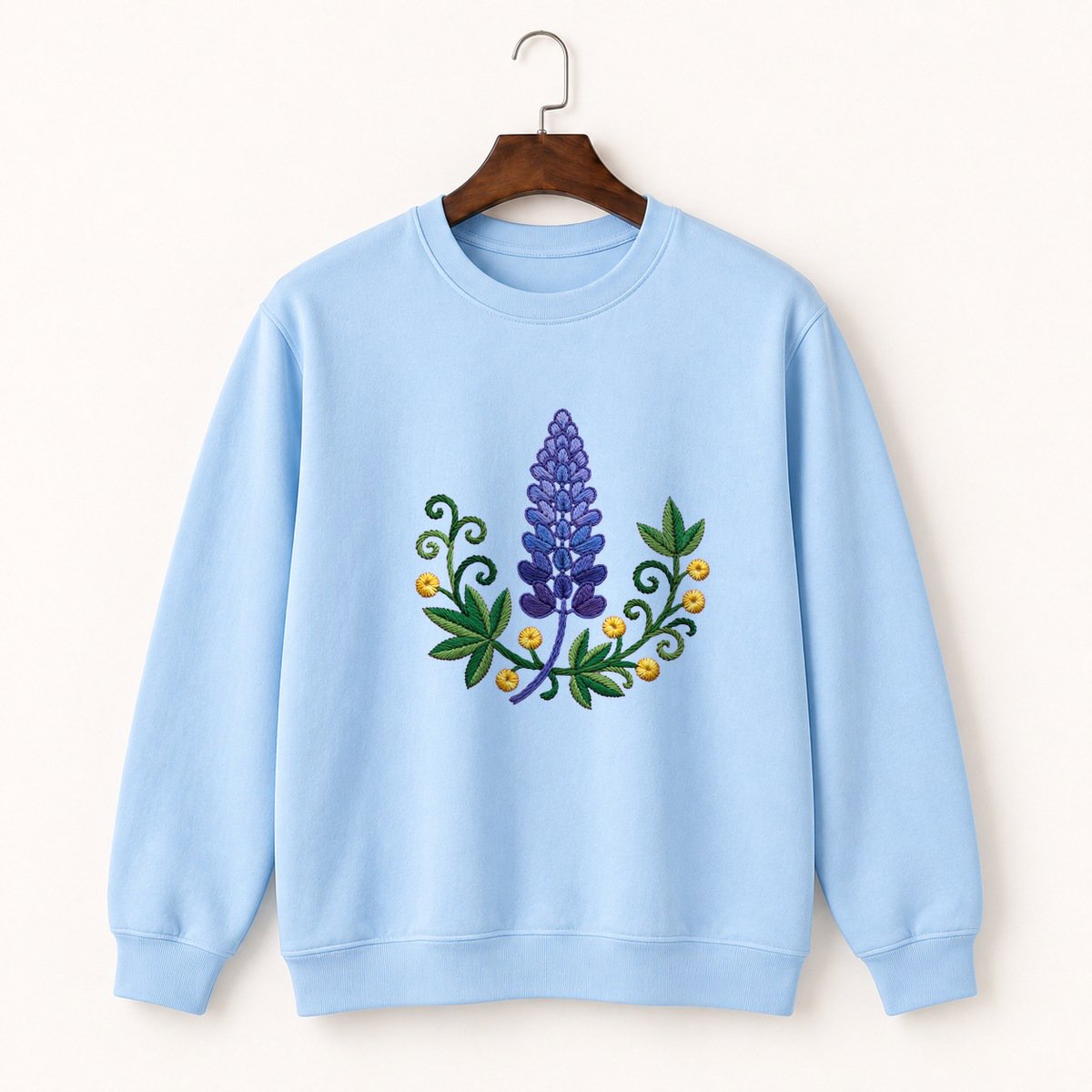 Lupine Flower Crewneck Sweatshirt 1
