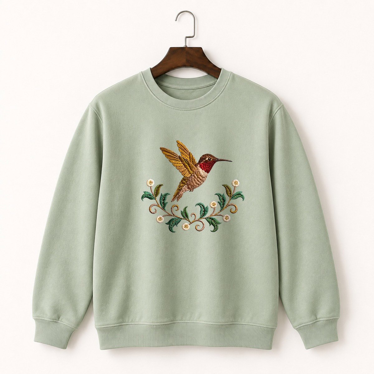 Ruby-Throated Hummingbird Crewneck Sweatshirt 2