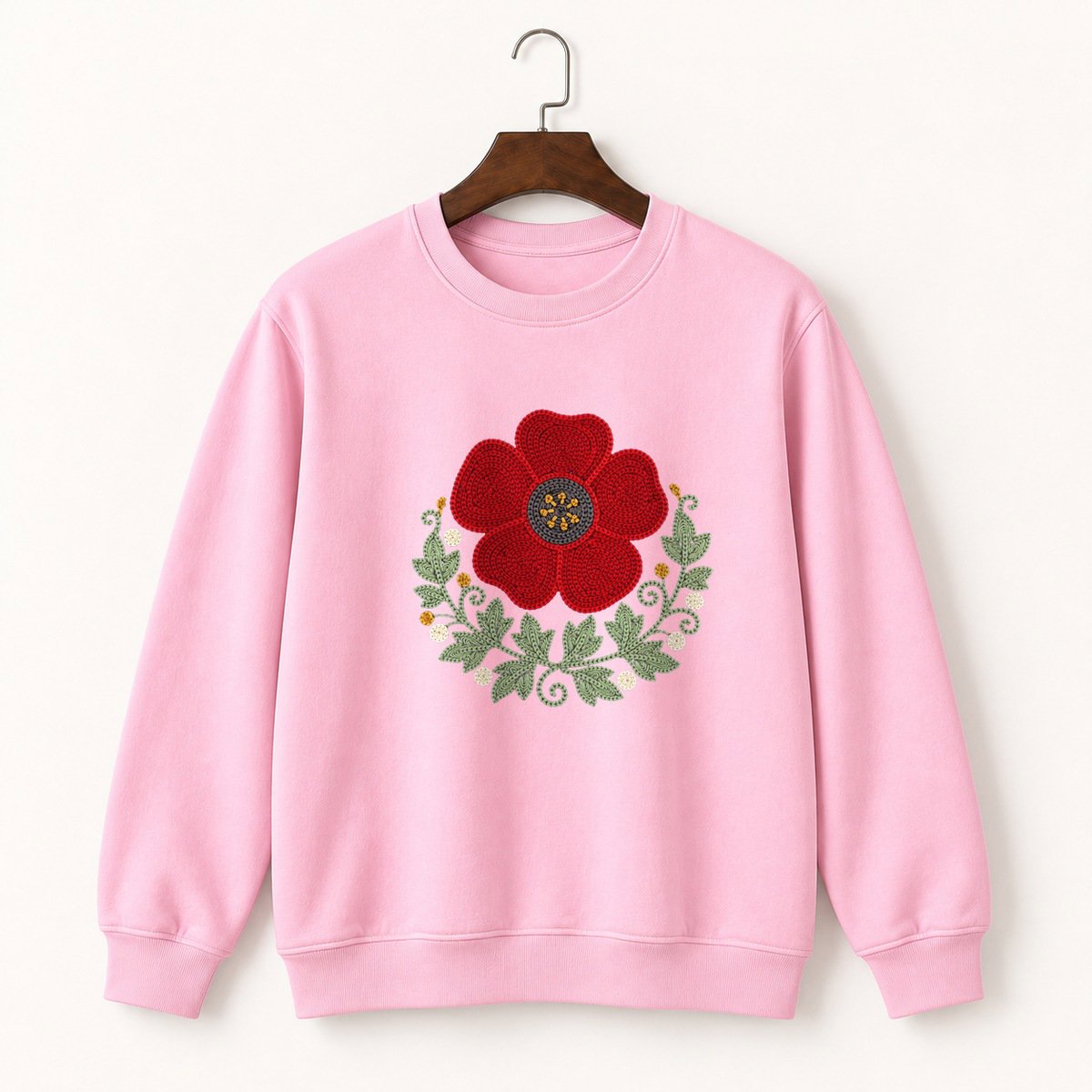 Poppy Flower Crewneck Sweatshirt 4