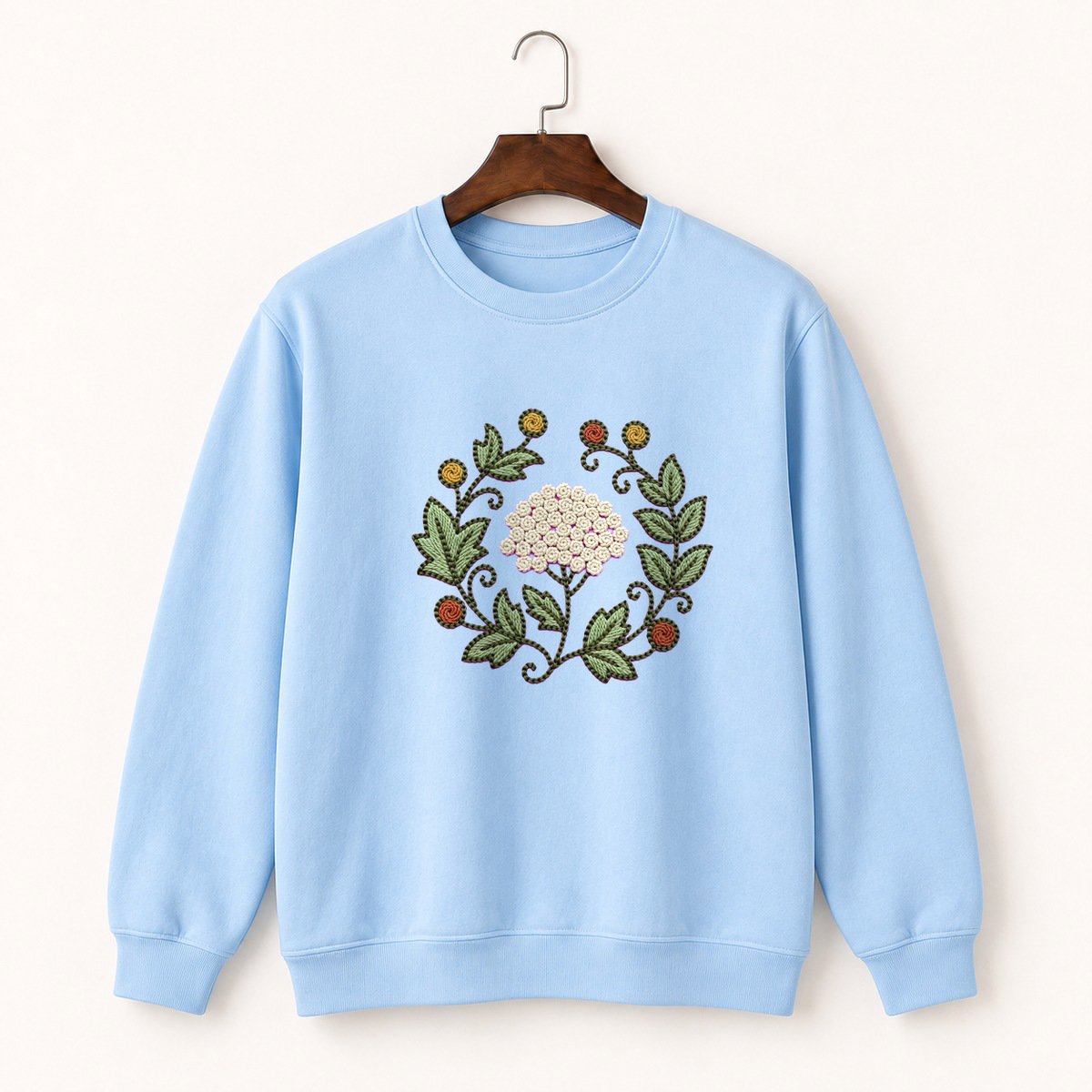 Yarrow Flower Crewneck Sweatshirt 1
