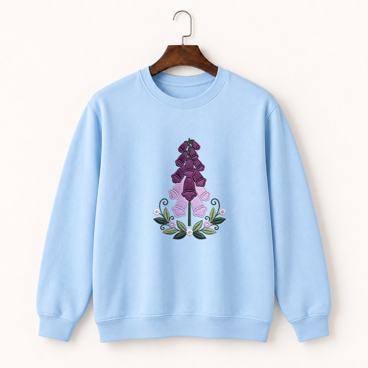 Foxglove Flower Crewneck Sweatshirt 1