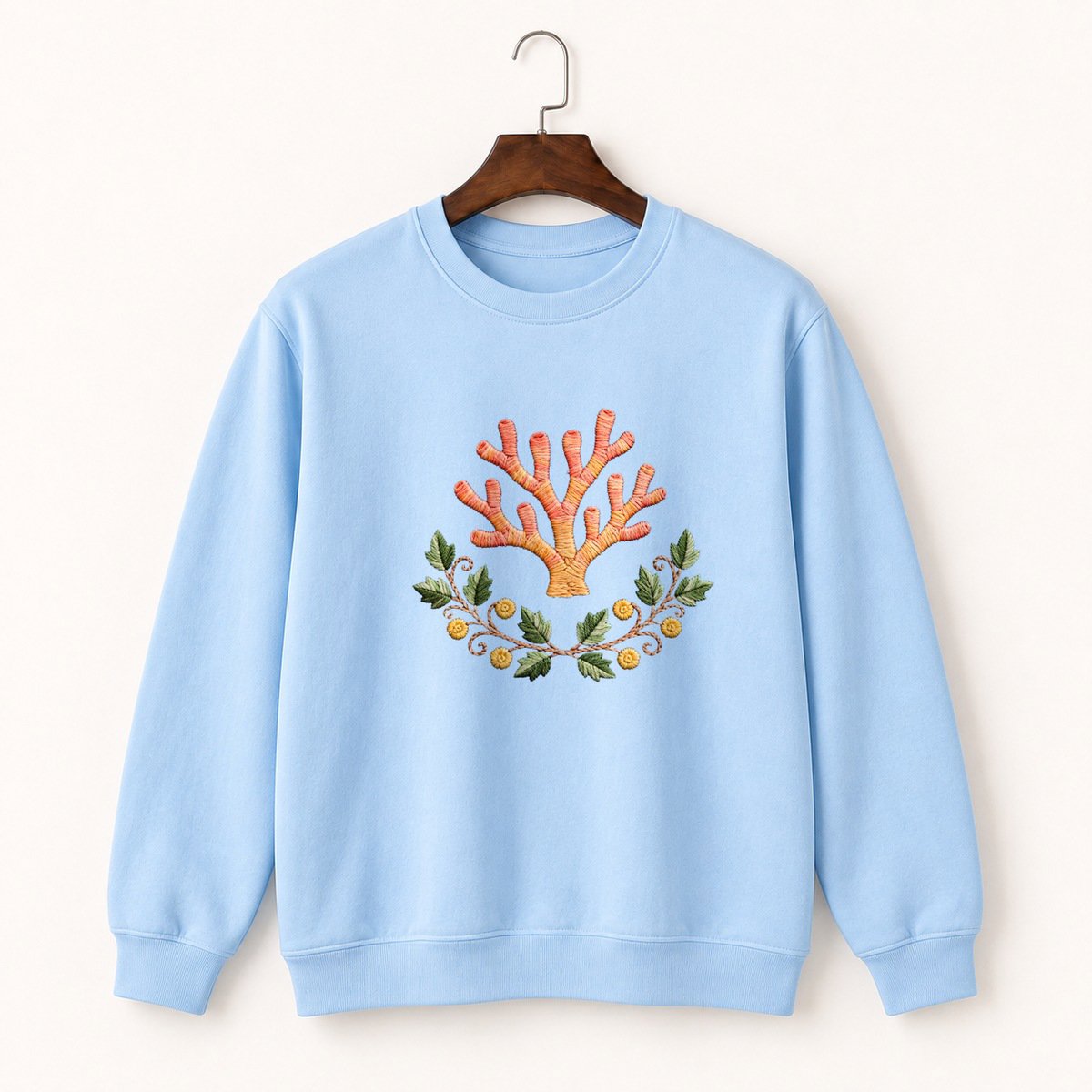 Coral Mushroom Crewneck Sweatshirt 1