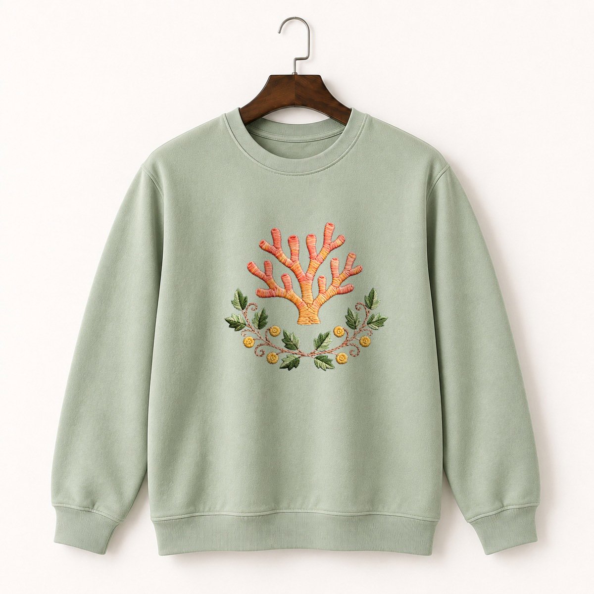 Coral Mushroom Crewneck Sweatshirt 2