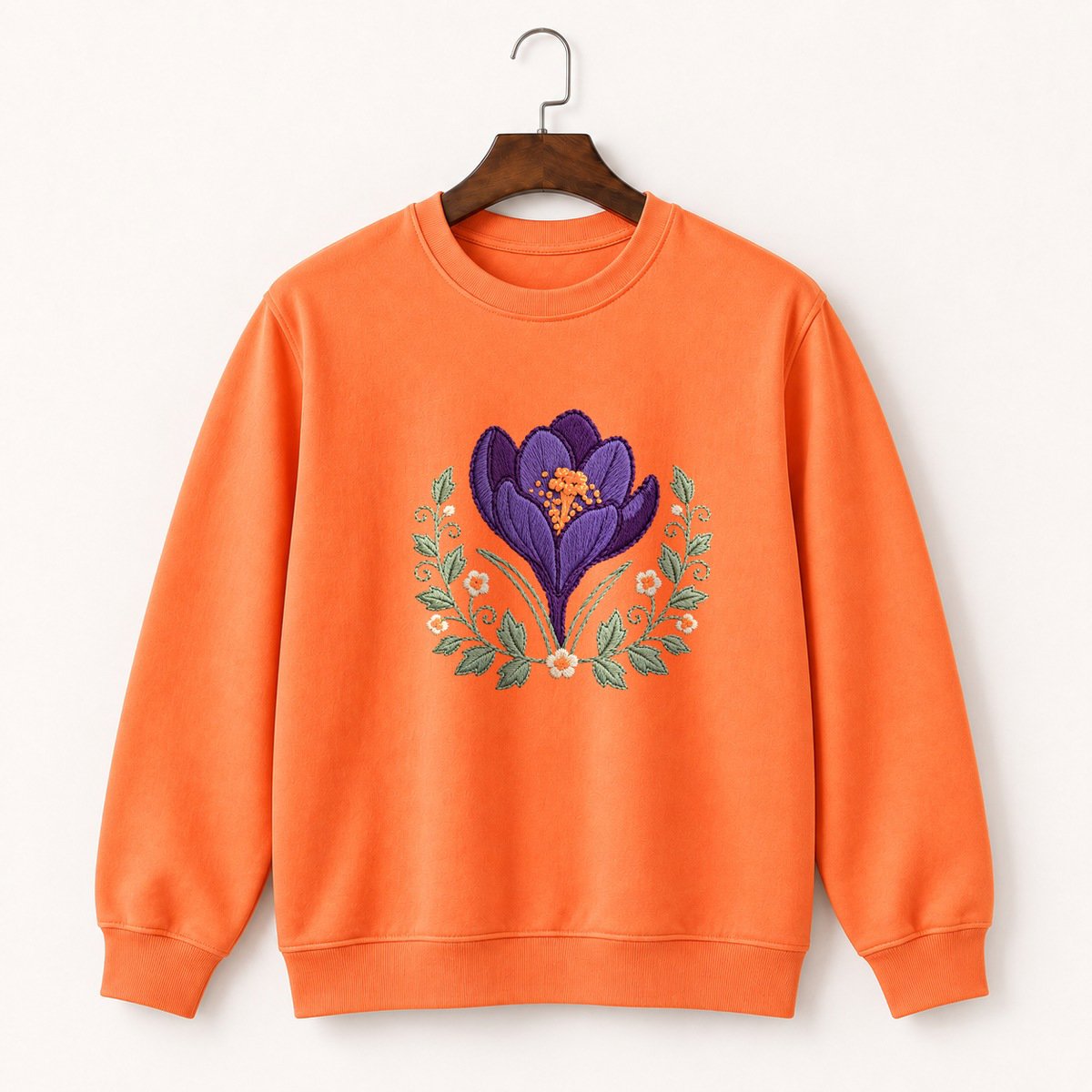 Crocus Flower Crewneck Sweatshirt 3