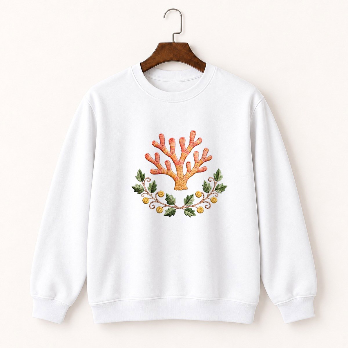 Coral Mushroom Crewneck Sweatshirt 5