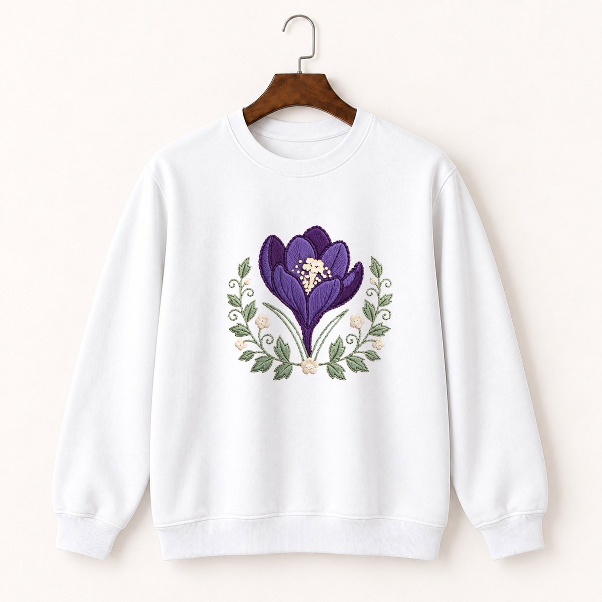Crocus Flower Crewneck Sweatshirt 5