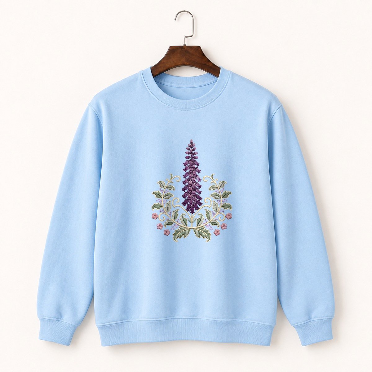 Heather Flower Crewneck Sweatshirt 1