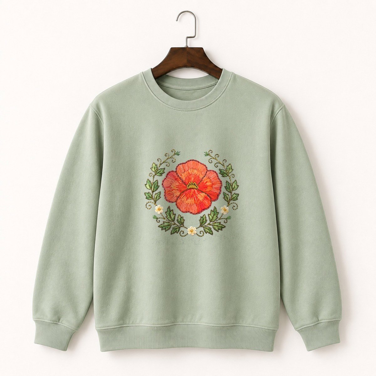 Poppy Flower Crewneck Sweatshirt 2