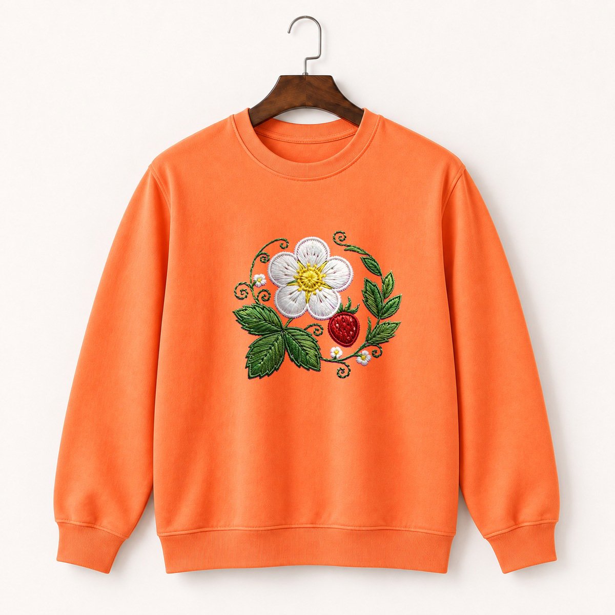 Wild Strawberry Flower Crewneck Sweatshirt 3